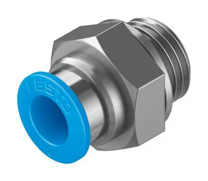 FESTO 186099 — "Соединение пневматическое штуцер цанговый Festo 186099 QS-G1/4-8 резьба/цанга 1/4"" 8мм"