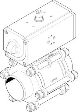 FESTO VZBA-4"-WW-63-T-22-F10-V4V4T-PP240-R-90-C — Запорный клапан